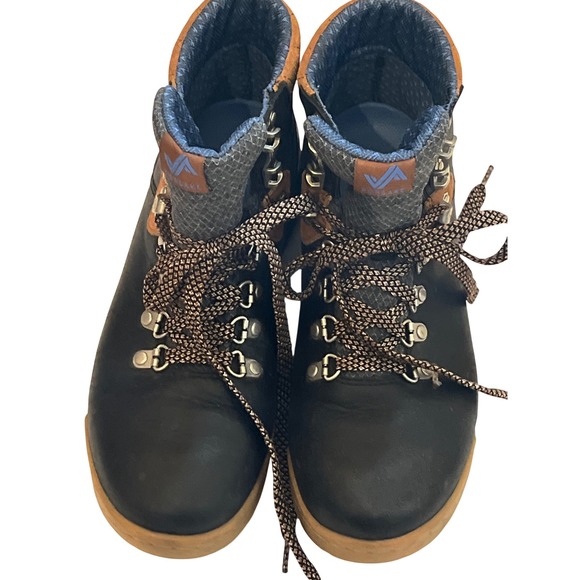 Forsake Patch Waterproof Mid Hiking Boots Women Black Tan Size 8 - Picture 2 of 8